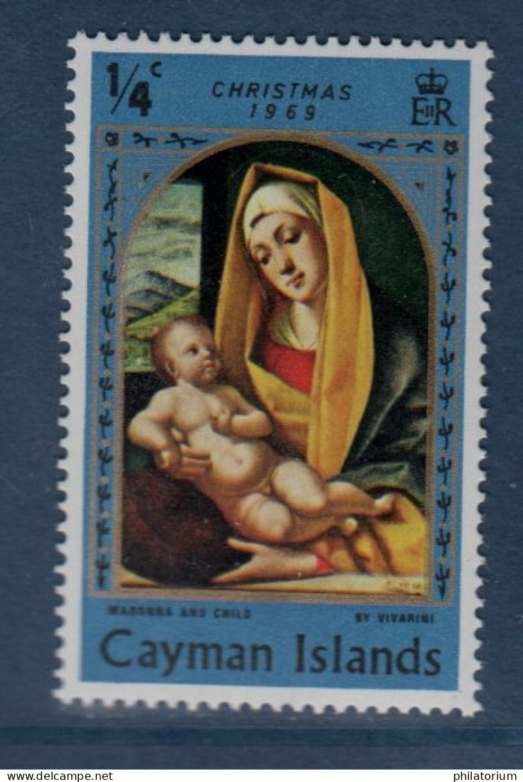 Cayman Islands, Iles Caïmans, **, Yv 244, Mi 243, SG 256, La Vierge à L'Enfant Vers 1483, Alvise Vivarini, - Caimán (Islas)