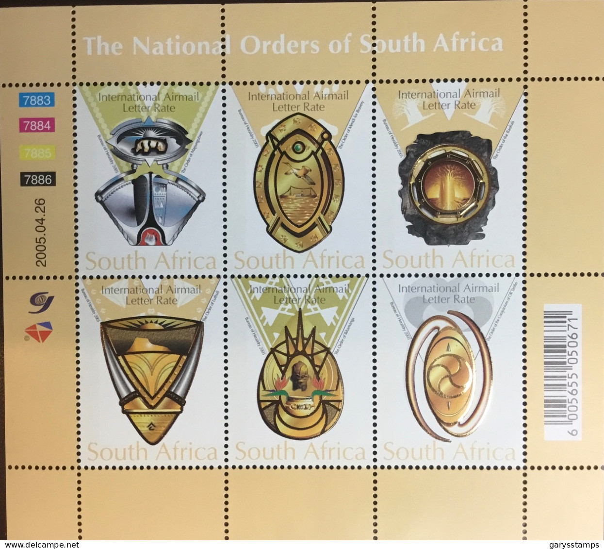 South Africa 2005 National Medals Sheetlet MNH - Altri & Non Classificati