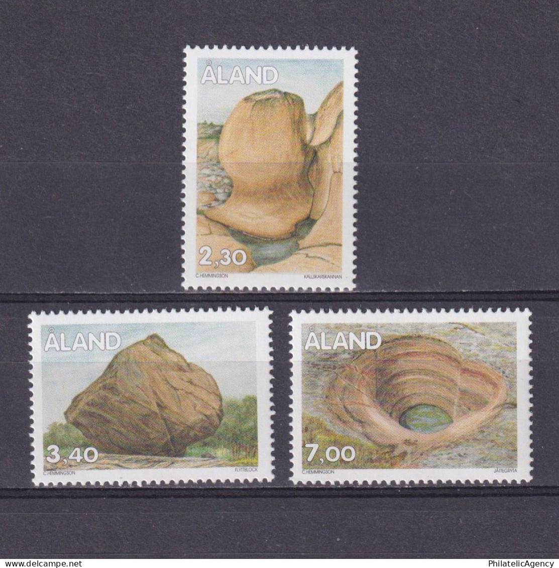 ALAND ISLANDS 1995, Mi# 92-94, Geological Formation, MNH - Aland