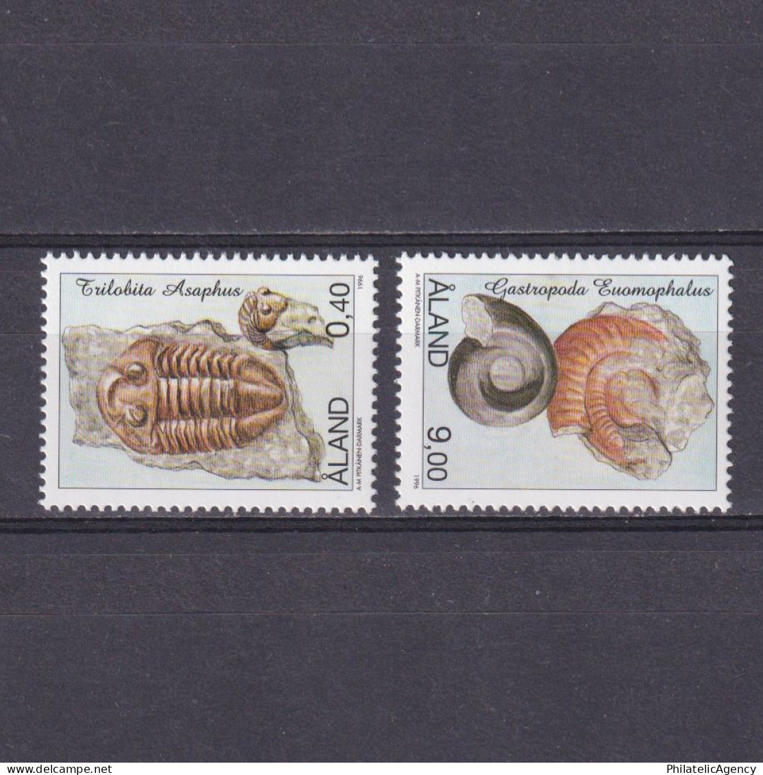 ALAND ISLANDS 1996, Mi# 117-188, Fossils, MNH - Aland