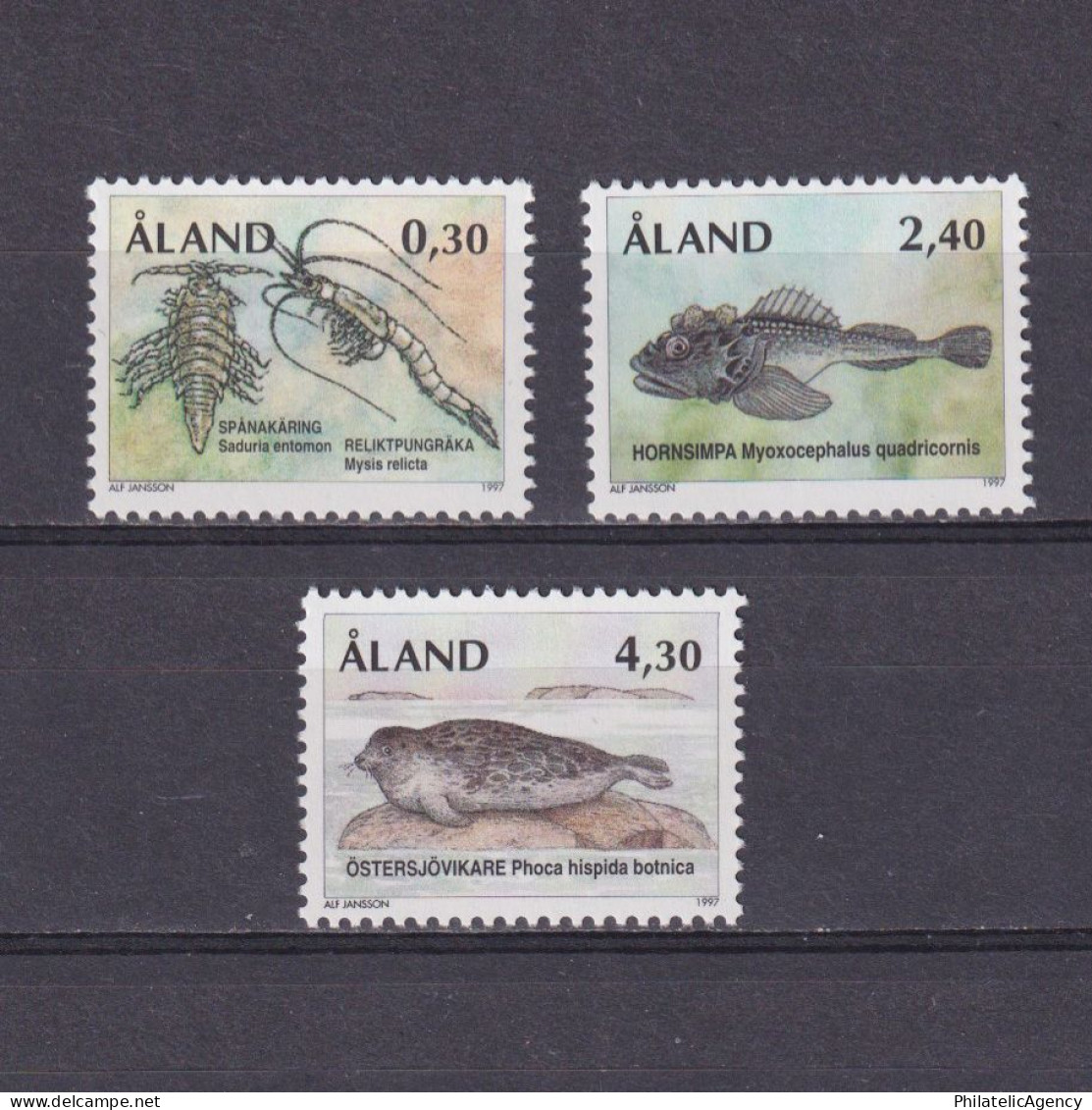 ALAND ISLANDS 1997, Mi# 124-126, Ice Age Survivors, MNH - Aland