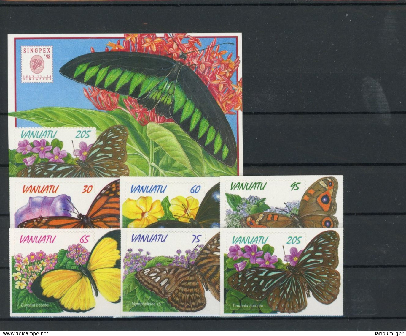 Vanuatu 1065-1070, Block 32 Postfrisch Schmetterlinge #GK052 - Vanuatu (1980-...)