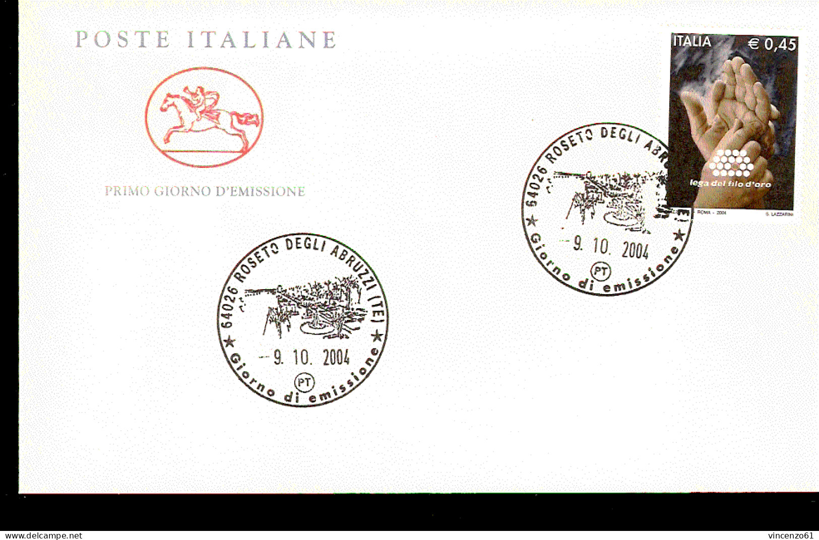 2004 ANNULLO FDC Lega Del Filo D'Oro. Sordi Muti E Ciechi - Behinderungen