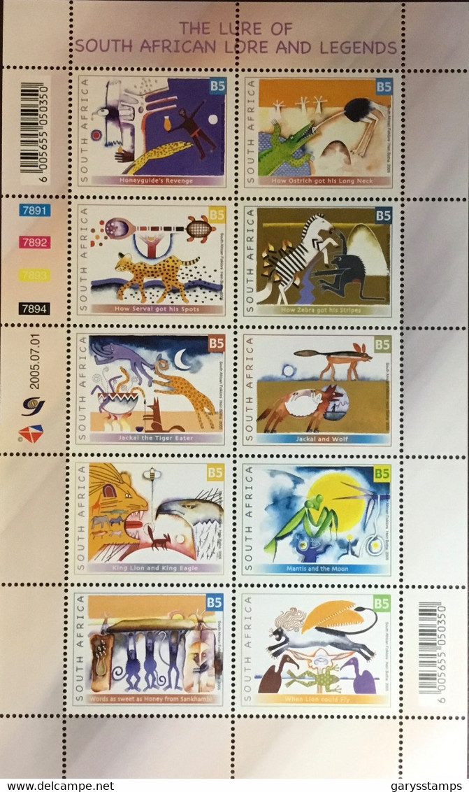 South Africa 2005 Folklore & Legends Sheetlet MNH - Nuovi