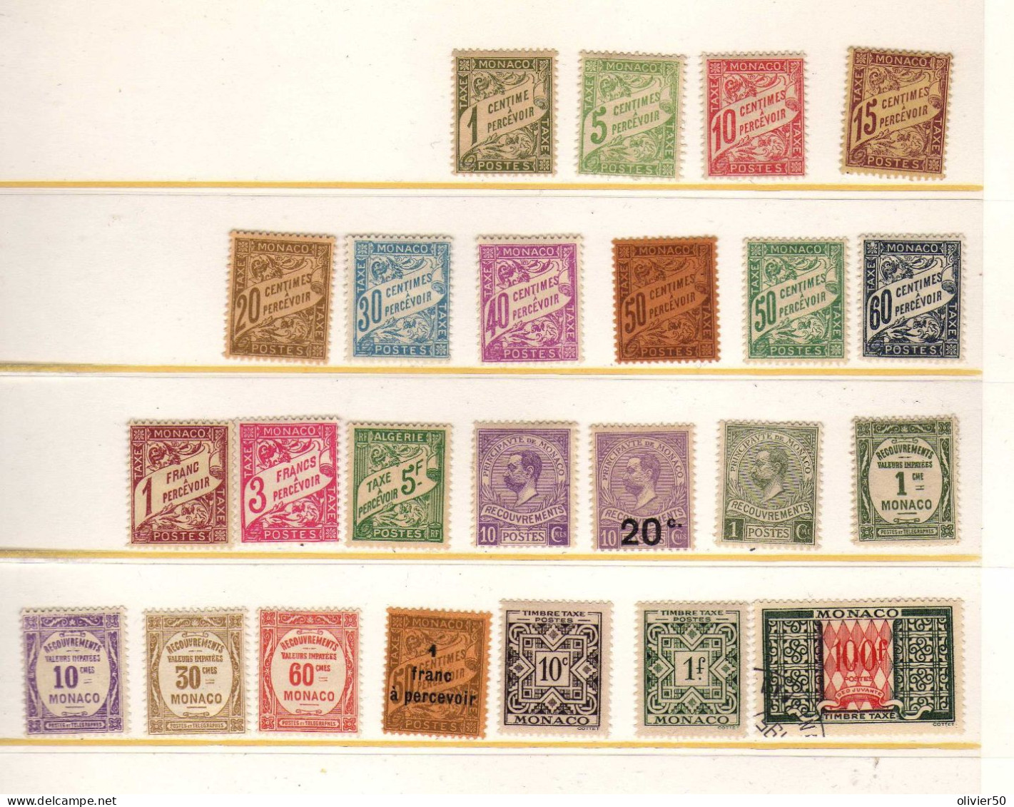 Monaco - (1905-57) - Timbres-Taxe  - Neufs* - Le 100 F. Oblit - Postage Due