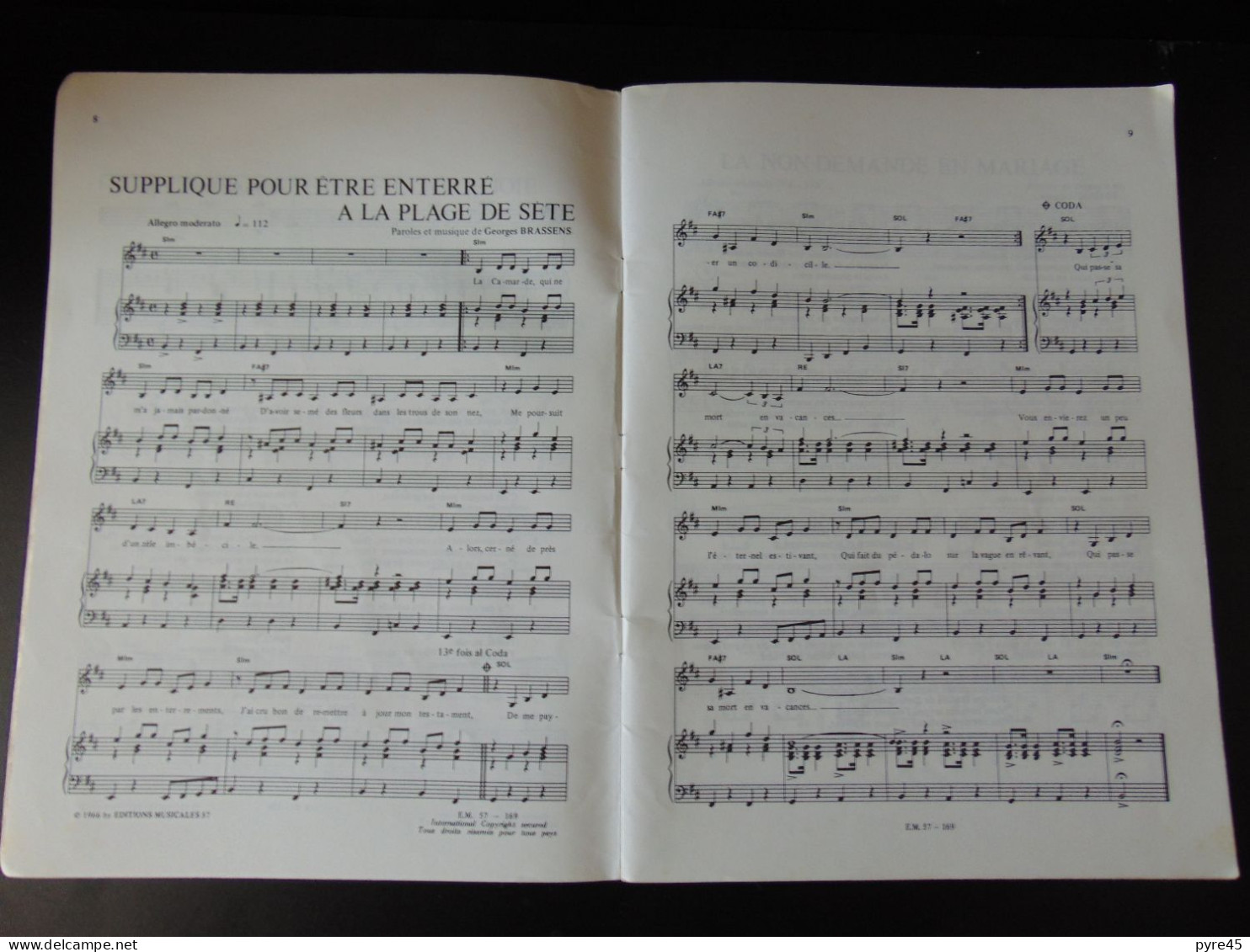 " Compilation Georges Brassens " Olivi Music, 74 Pages - Sonstige & Ohne Zuordnung