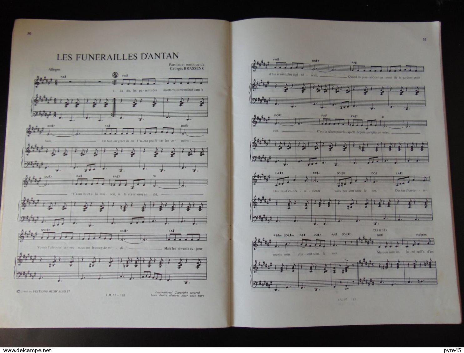 " Compilation Georges Brassens " Olivi Music, 74 Pages - Altri & Non Classificati