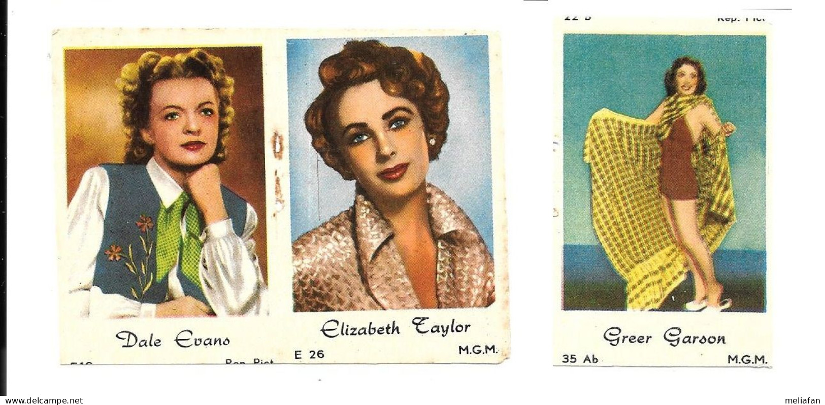 BV52 - VIGNETTES CINEMA - GREER GARSON - DALE EVANS - LENA HORNE - ELISABETH TAYLOR - Photographs