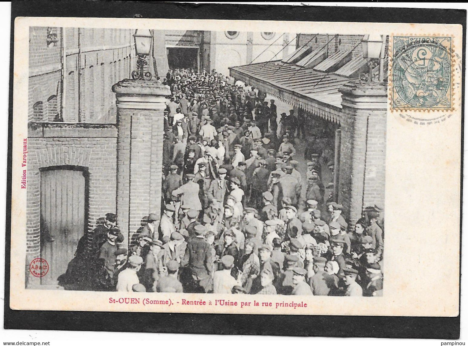 80 - SAINT OUEN - Rentrée à L'usine Par La Rue Principale - Animée - Saint Ouen