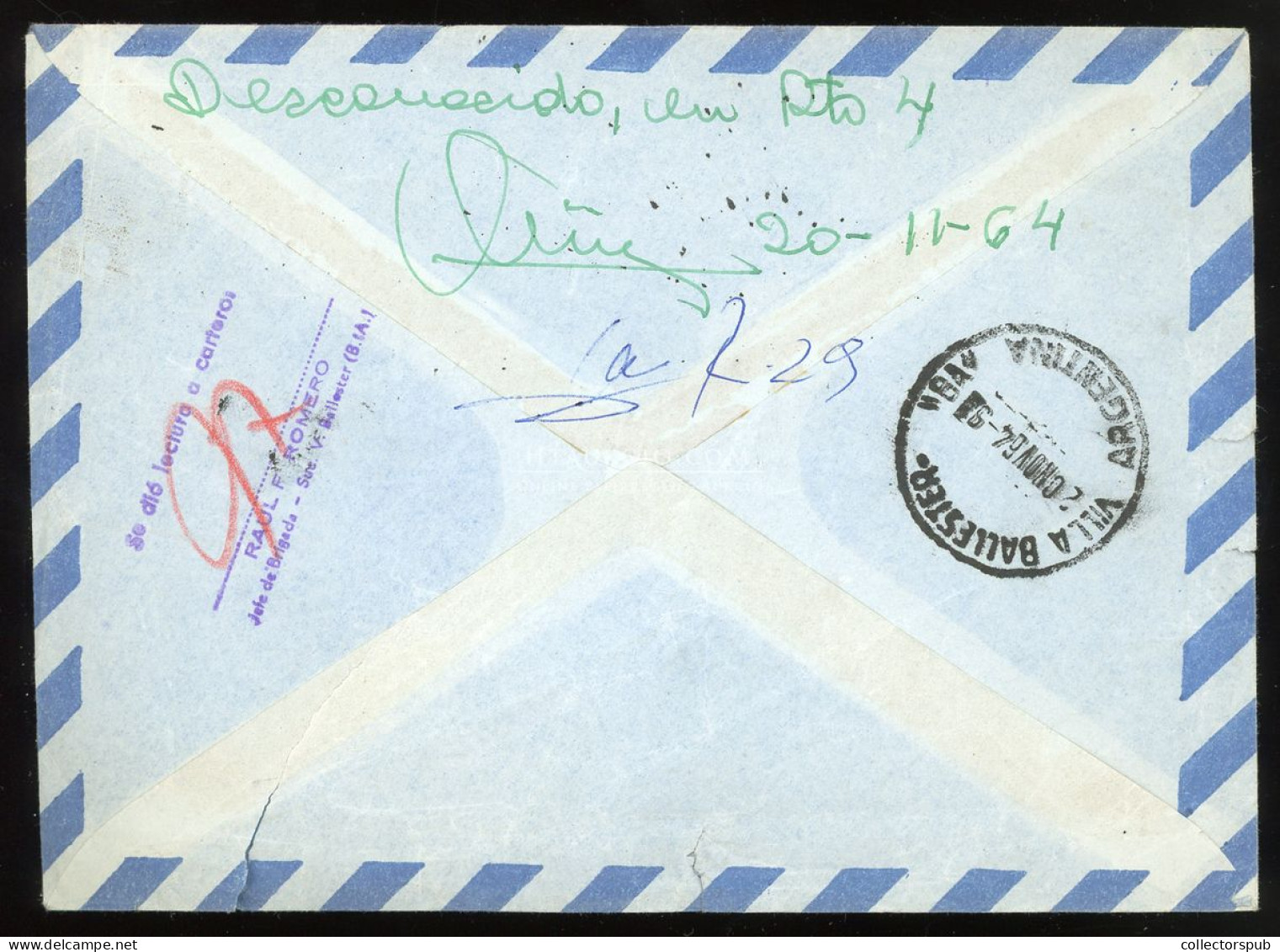 BUDAPEST 1964. Francotyp Bérmentesítésű Expressz Légi Levél Argentínából Visszaküldve - Storia Postale