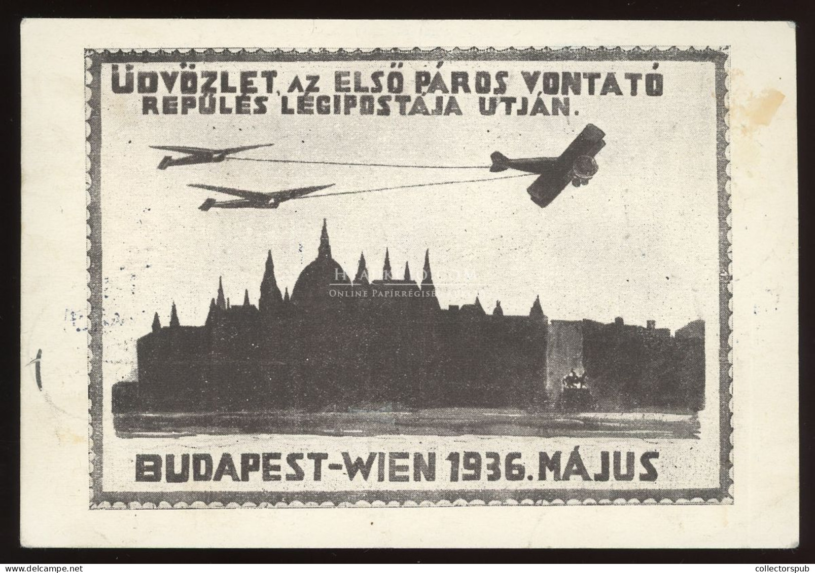 1936. MÁTYÁSFÖLD 1936. FILPROK Dekoratív Alk. Légi Levlap  Bécs > Pusztatényő - Covers & Documents