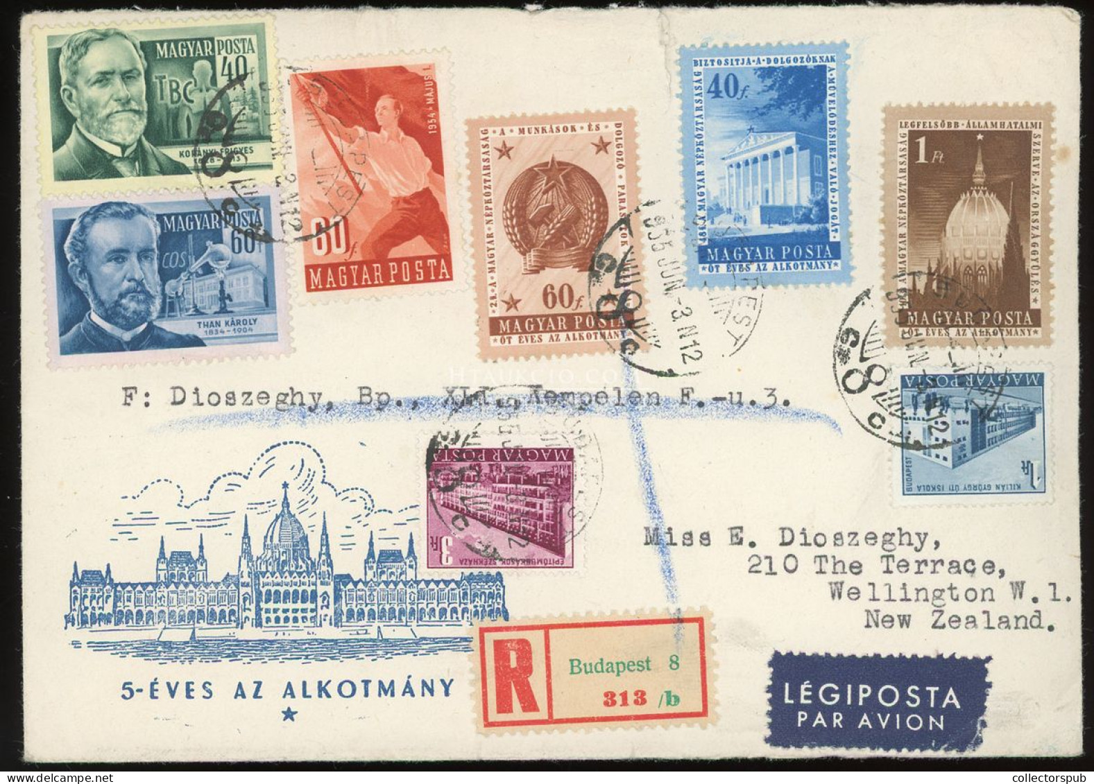 BUDAPEST 1955. Dekoratív, Ajánlott Légi Levél Ausztráliába Küldve - Covers & Documents