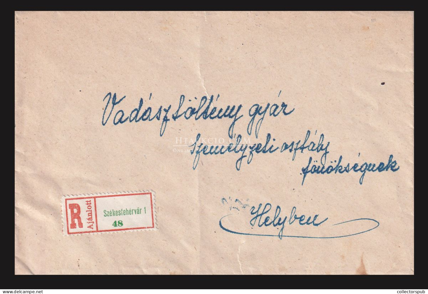 SZÉKESFEHÉRVÁR 1950. Helyi Ajánlott, 13 Bélyeges Levél - Storia Postale