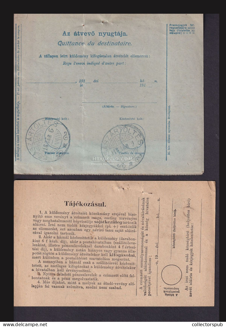 SZABADKA 1918. Csomagszállító Császártöltésre Küldve, Postai átadó Vevénnyel! - Lettres & Documents