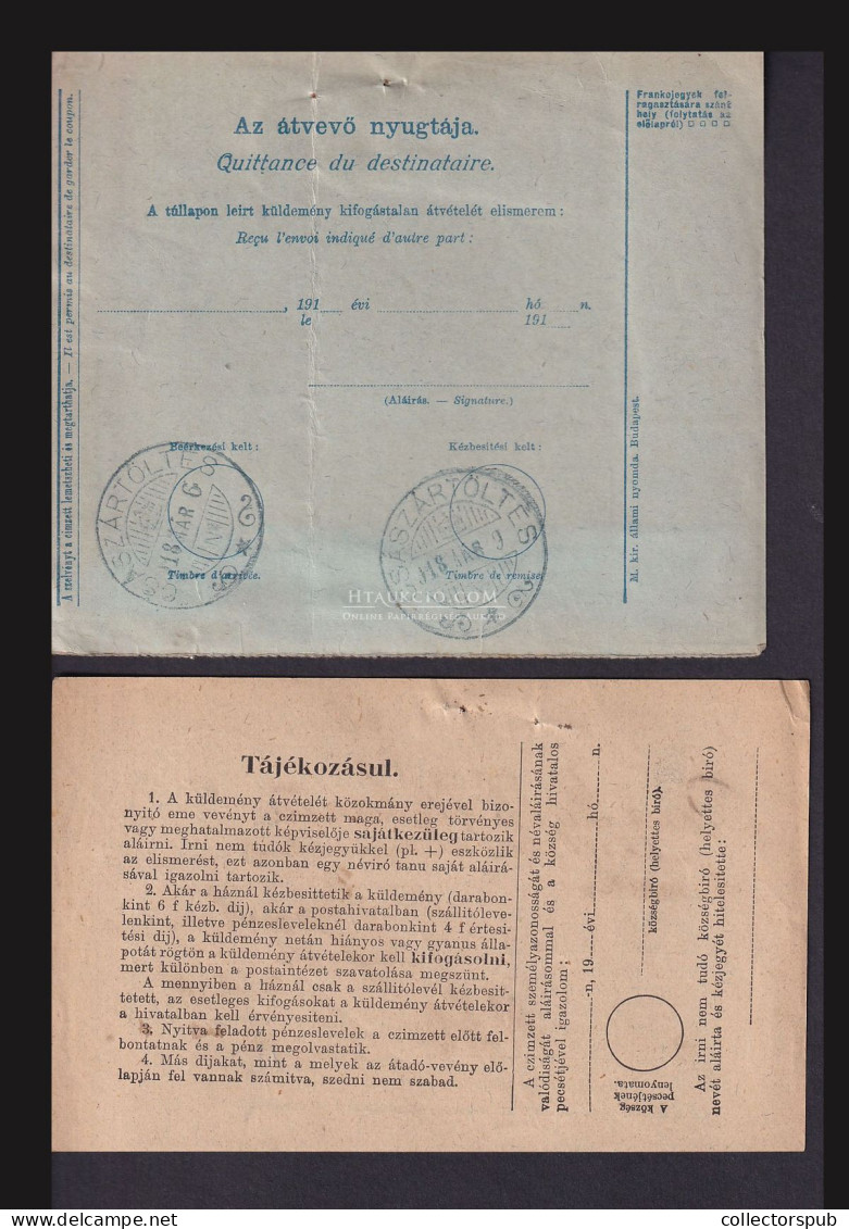 SZABADKA 1918. Csomagszállító Császártöltésre Küldve, Postai átadó Vevénnyel! - Covers & Documents