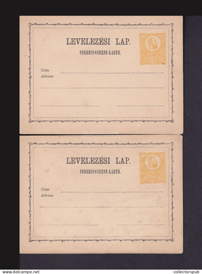 1871. 2db 2Kr-os Használatlan Díjjegyes Lap  (4b) - Covers & Documents