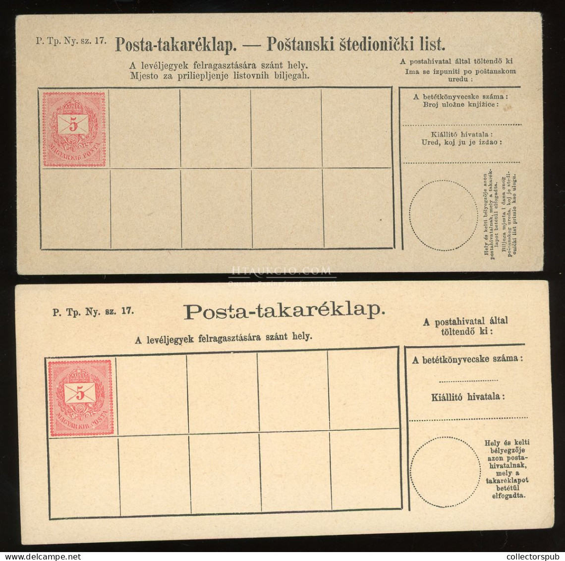 1886. 2db Használatlan , Díjjegyes Postatakaréklap  (az Egyik Horvát) - Covers & Documents