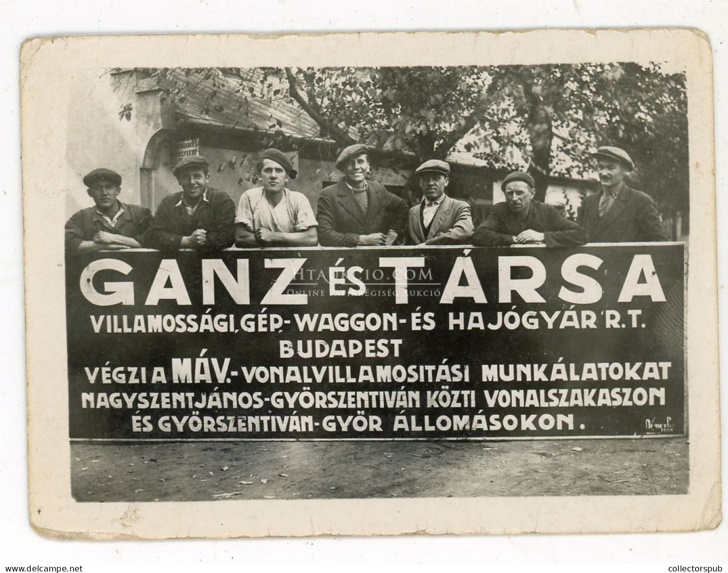 BUDAPEST  Ganz és Társa  GYŐR, Vonalvillamosítás, Régi Fotó  9*6cm 1920. Ca. - Ancianas (antes De 1900)