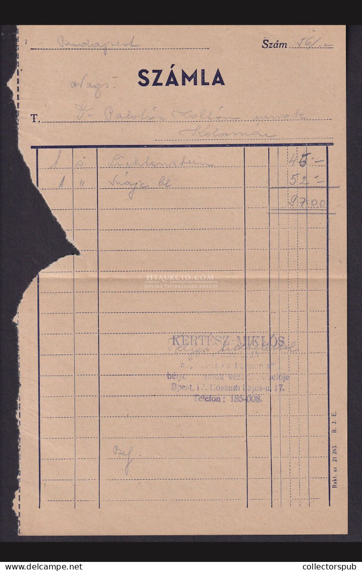 BUDAPEST 1943. Dekoratív, Ajánlott Levél, Bélyegkereskedés, Pécsre Küldve (Palotás Levelezés) - Briefe U. Dokumente