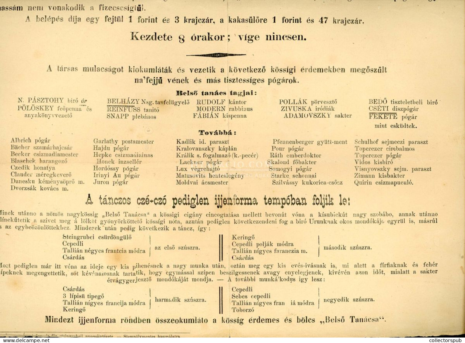 1897 Selmecbánya, Steingrube Nakkösség, 1897.  Humoros Diákbáli Meghívó-plakát Lévára Postázva, Ritka, érdekes Darab! Te - Historische Documenten