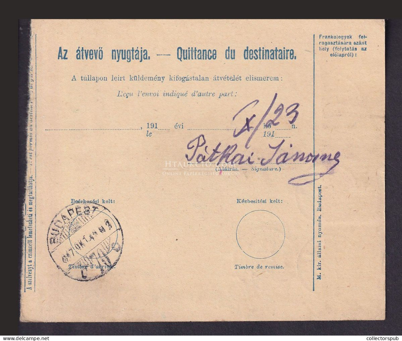 ZALAKOPPÁNY 1917. Szép Csomagszállító Budapestre - Covers & Documents