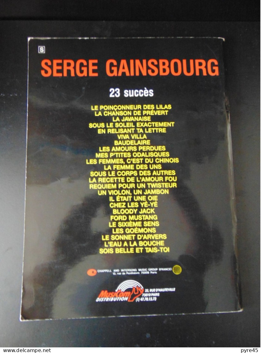" Gainsbourg, 23 succès " Intersong, 56 pages