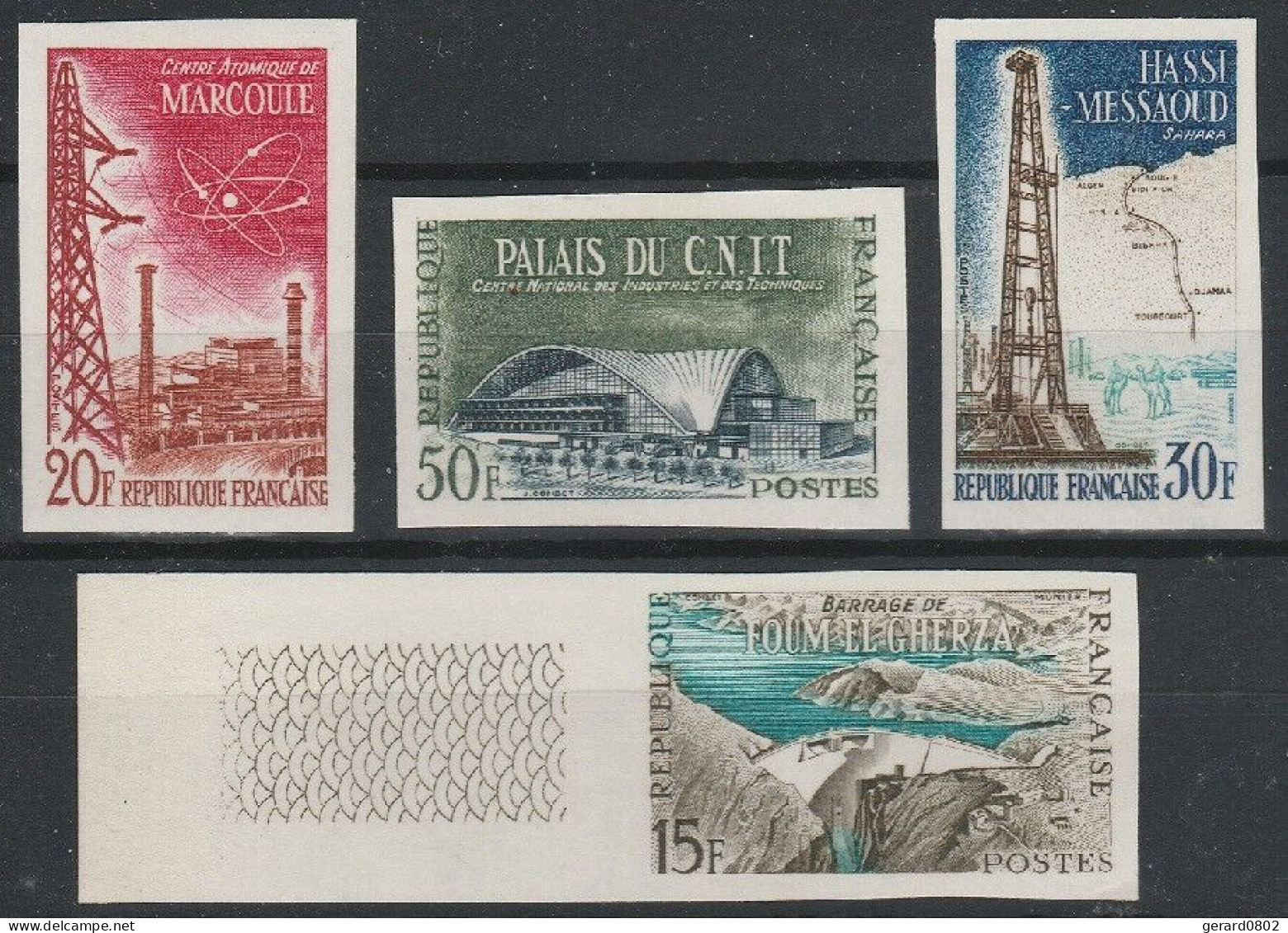 FRANCE - Non Dentelé - N° 1203 à 1206 ** - Série Réalisations Techniques - 1951-1960