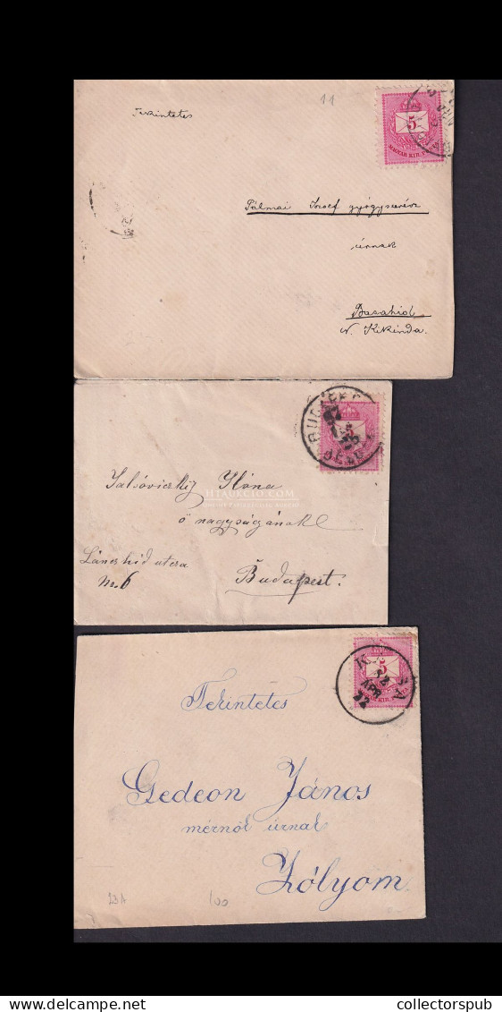 1882-97. 3db Szép Krajcáros Hölgy Boríték - Covers & Documents