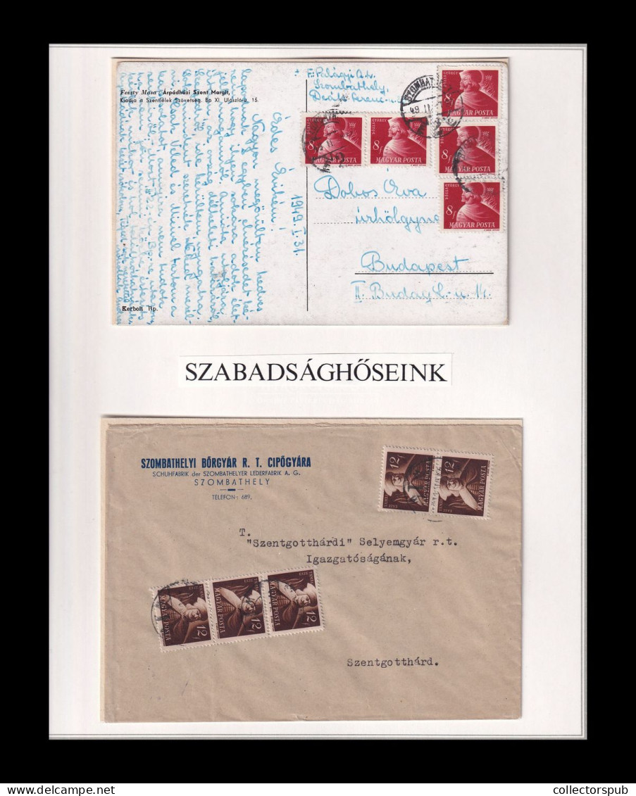 1949. Szabadsághőseink 5*8 és 5*12f   ( Visnyovszki 8f és 12f-es Kiállítási Anyagból ) - Covers & Documents