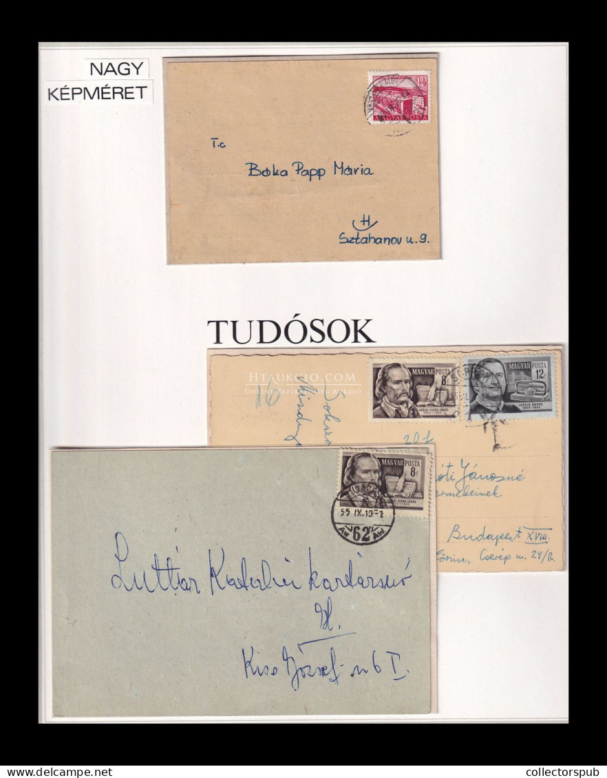 1955. 8f, 12f Kombinációk   ( Visnyovszki 8f és 12f-es Kiállítási Anyagból ) - Covers & Documents