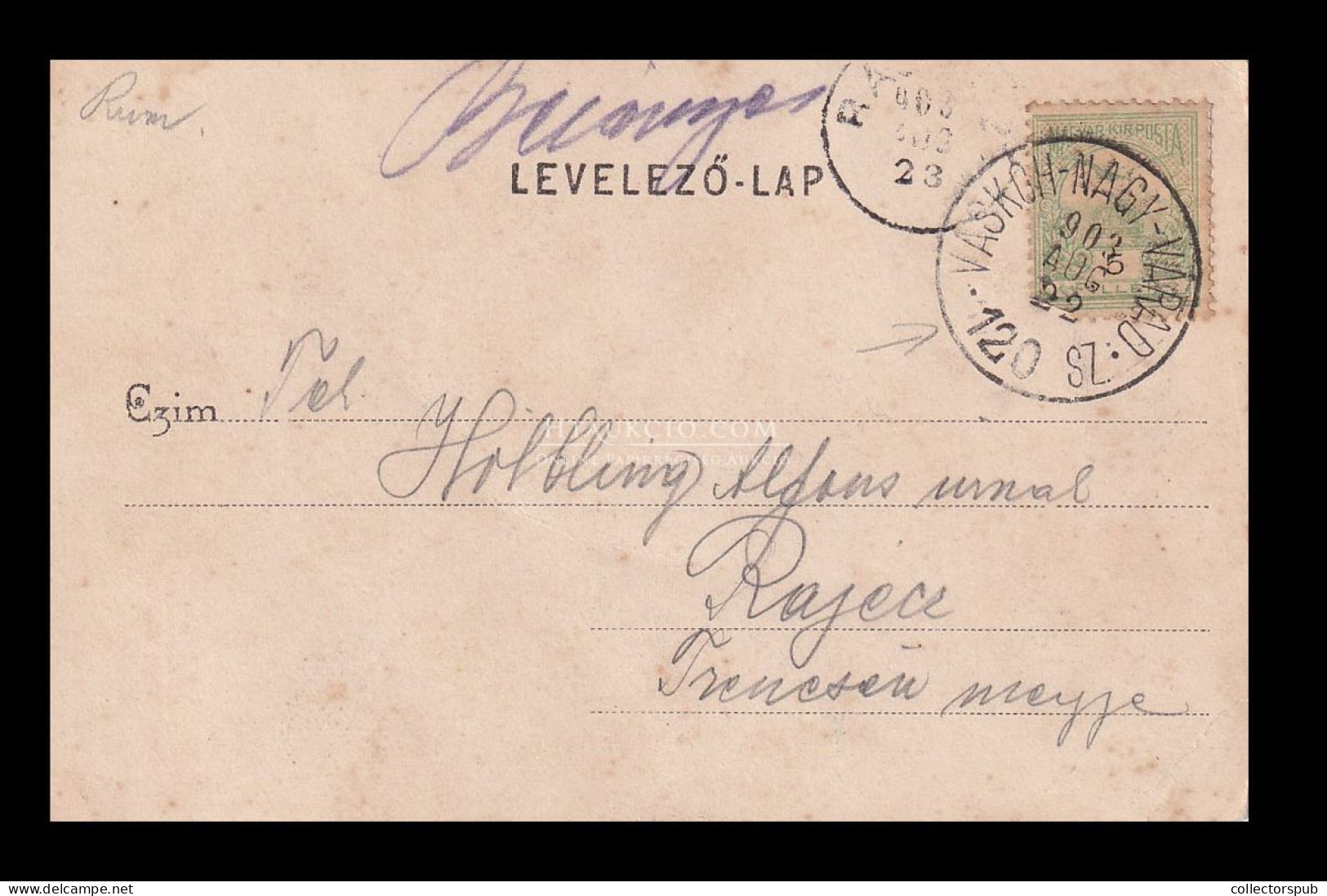 BIHARFÜRED 1903. Régi Képeslap, Vaskóh-Nagyvárad Mozgóposta Bélyegzéssel - Hongarije