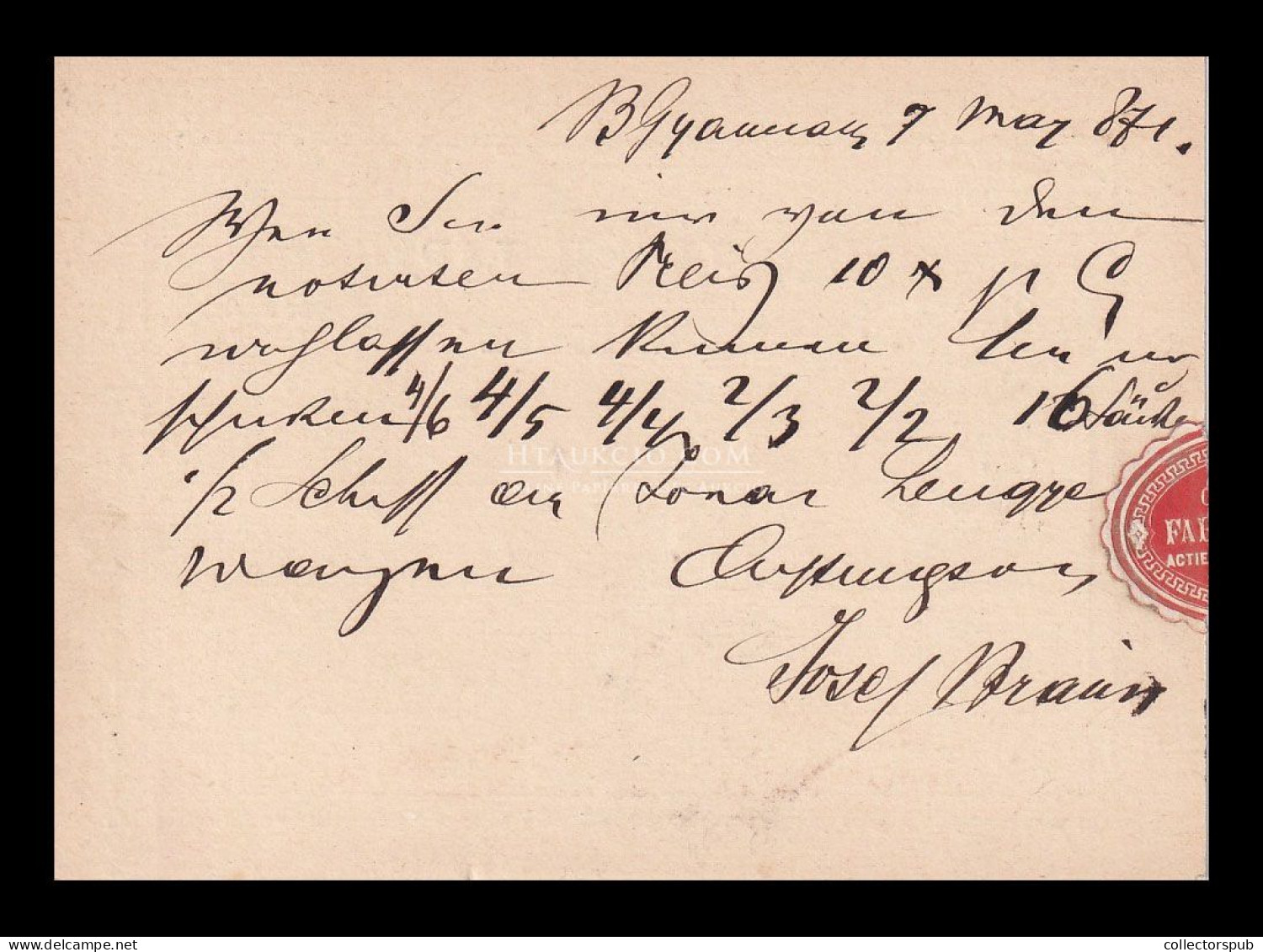 BALASSAGYARMAT 1871. 05.07! Díjjegyes Levlap Budára Küldve - Cartas & Documentos