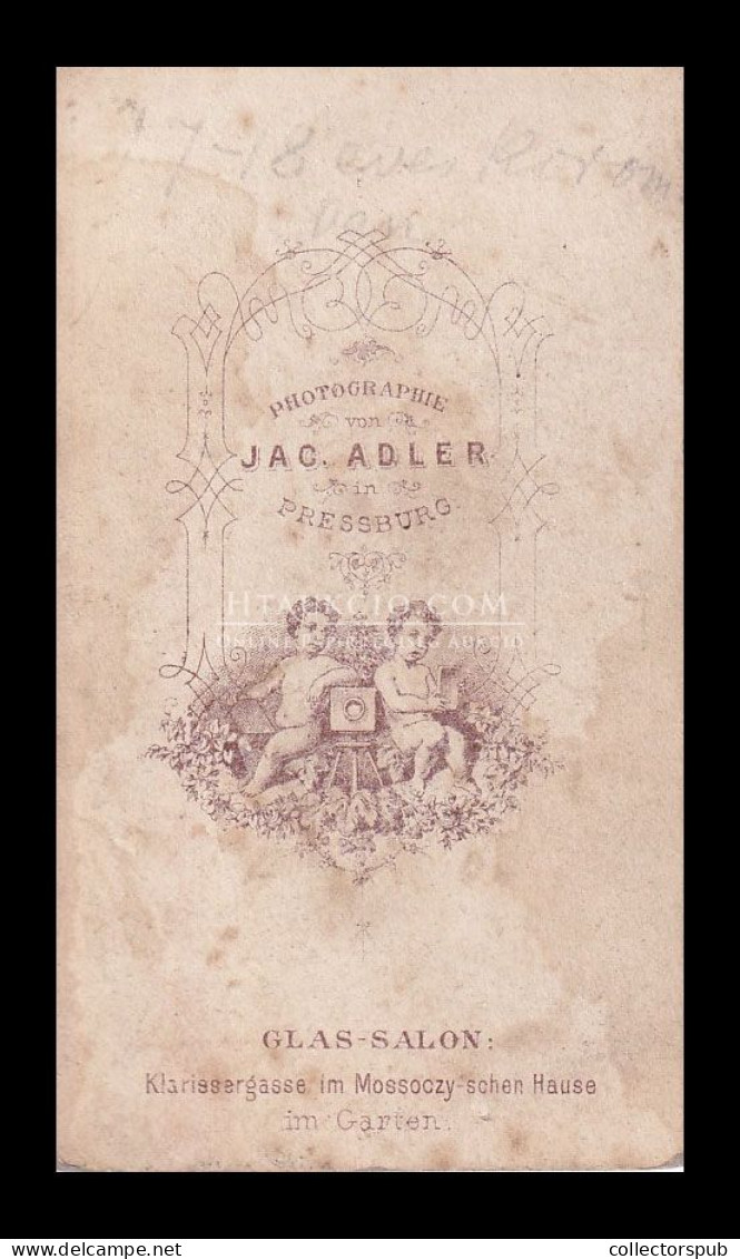 POZSONY 1865. Ca. Jac. Adler : Férfiak, Visit Fotó, Ismeretlen Verso Variáció - Antiche (ante 1900)