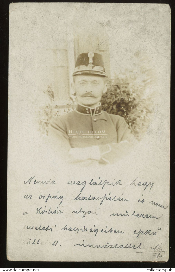 SZÉKESFEHÉRVÁR 1900. , Katona,  Fotós Képeslap - Guerre, Militaire