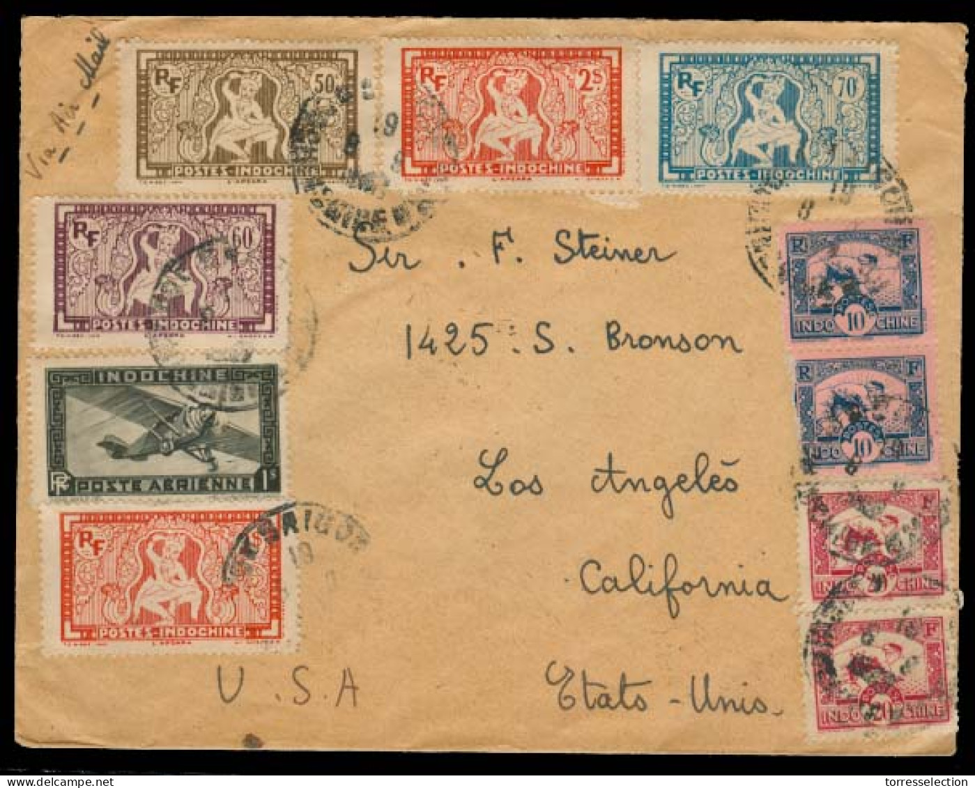 INDOCHINA. 1946 (8 Sept). Saigon - USA. Air Multifkd Env. - Altri - Asia