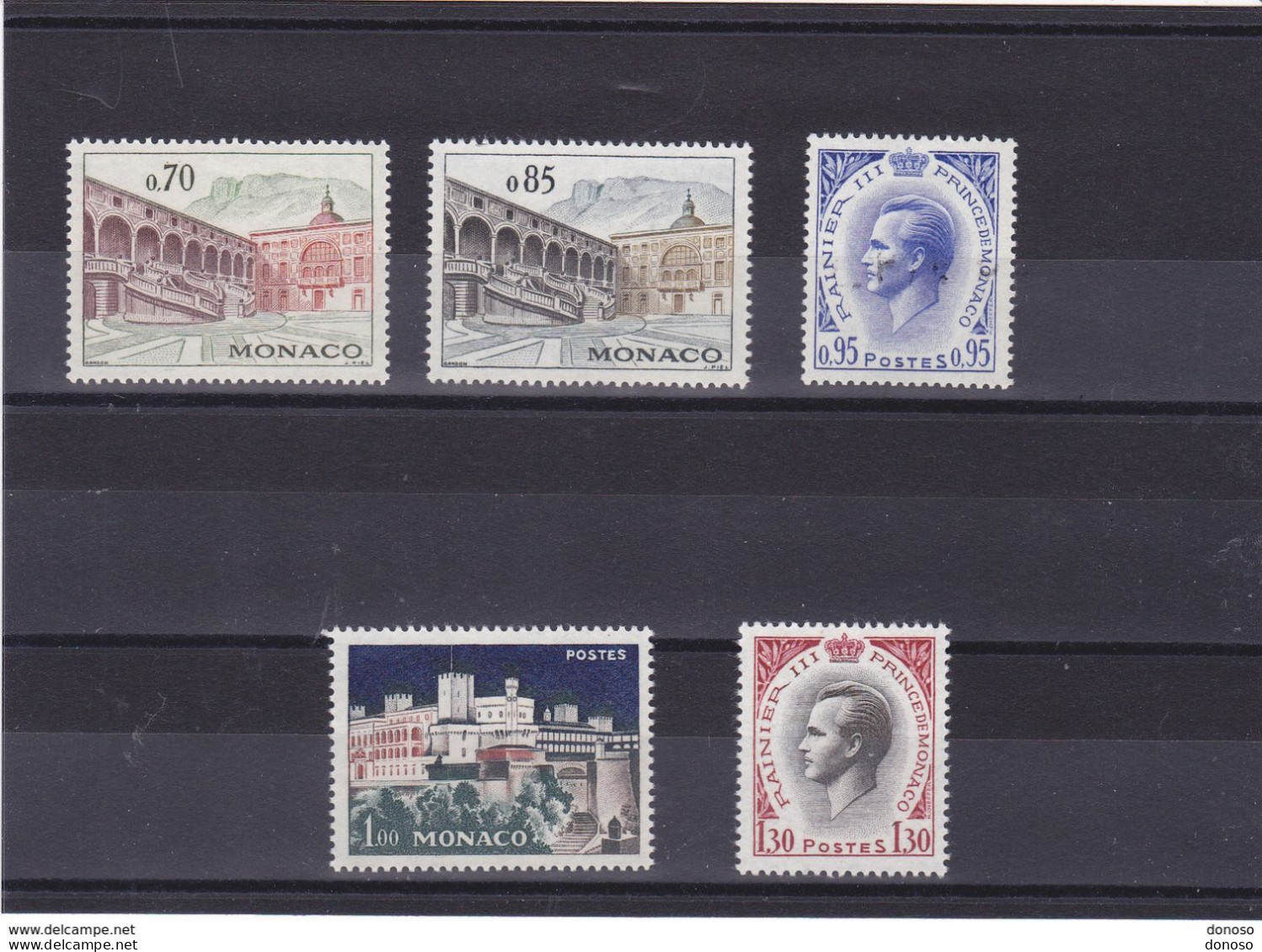 MONACO 1960 PRINCE RAINIER, FAUNE, FLORE, VUES Yvert 537A-550A NEUF** MNH Cote : 65,65 Euros - Unused Stamps