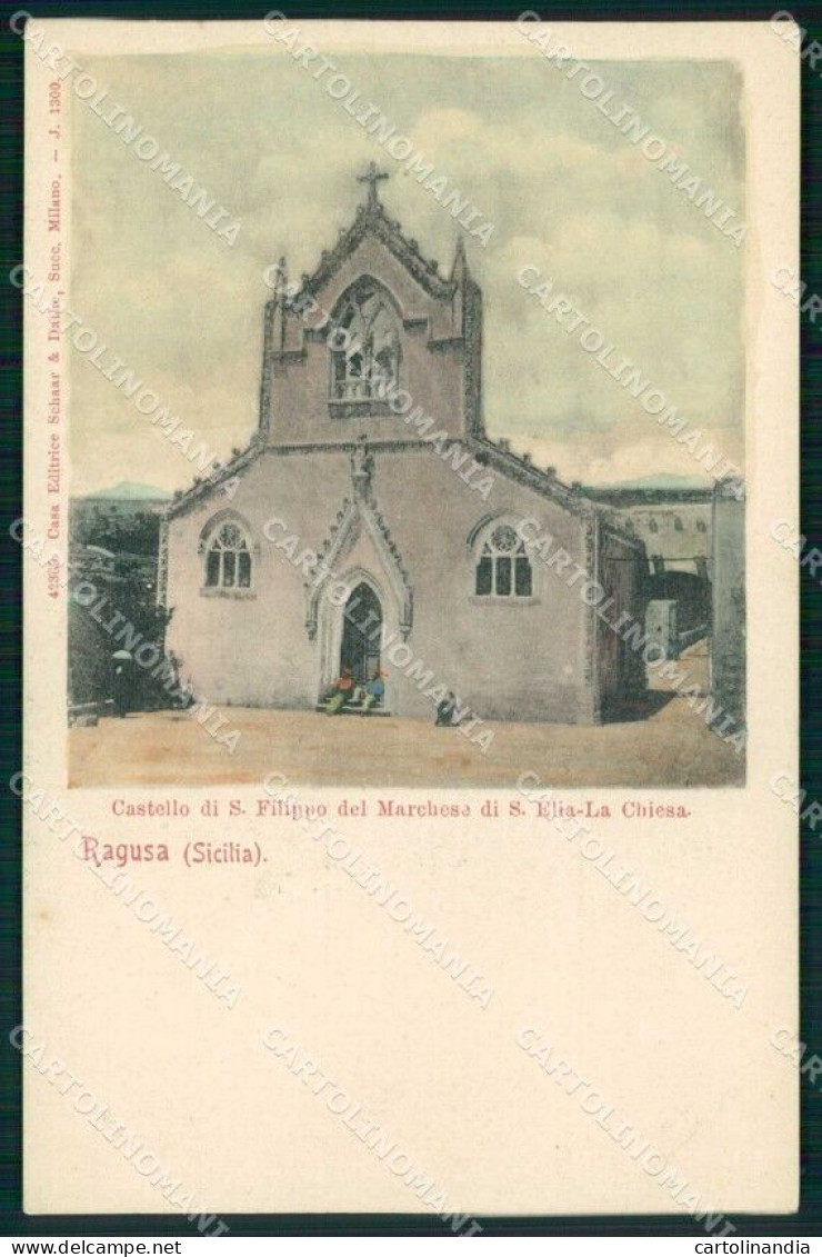 Ragusa Città Castello Di San Filippo Chiesa Cartolina RT0935 - Ragusa