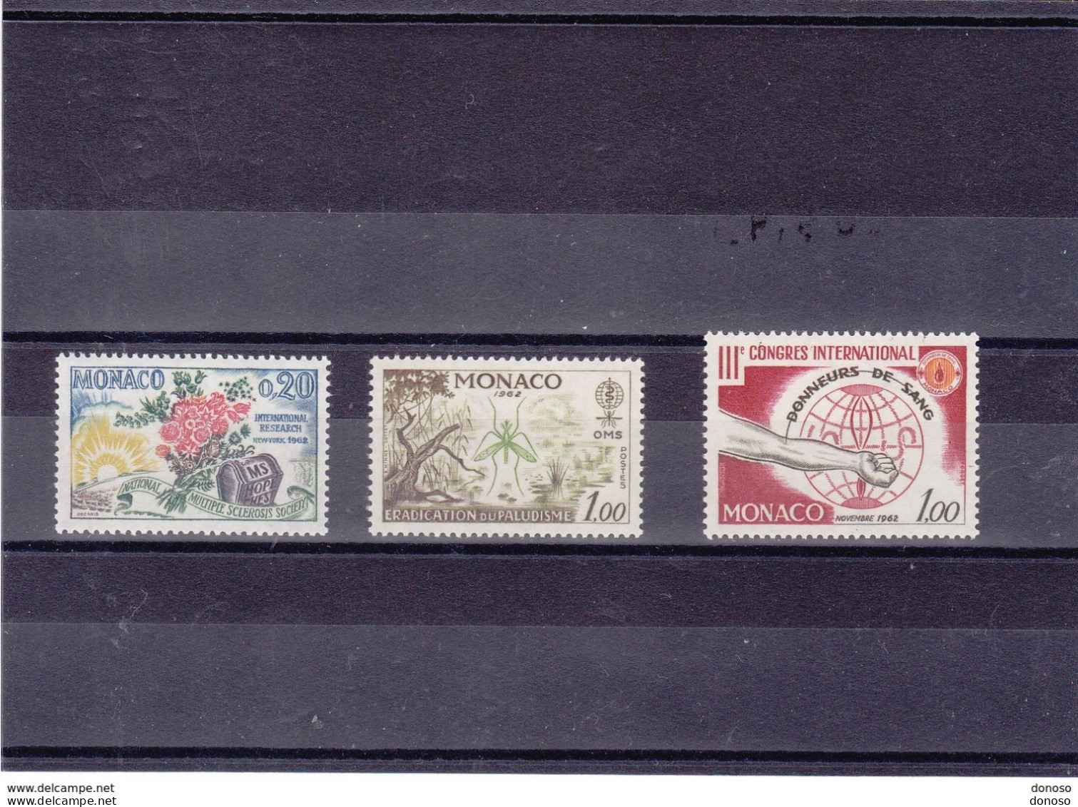 MONACO 1962 Yvert 579-580 + 598 NEUF** MNH - Unused Stamps