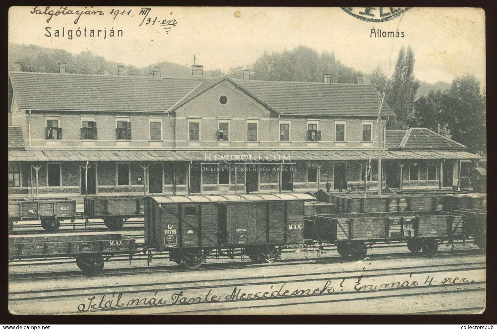 SALGÓTARJÁN 1911. Állomás, Régi Képeslap - Hongrie