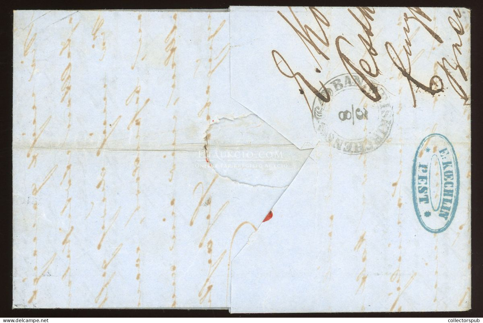 PEST 1850. Szép 9Kr-os Levél, Tartalommal Fehértemplomra Küldve - Cartas & Documentos