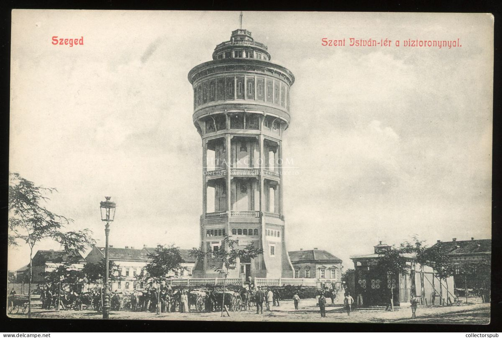 SZEGED 1910. Ca. Szent István Tér, Víztorony, Régi Képeslap - Hungría