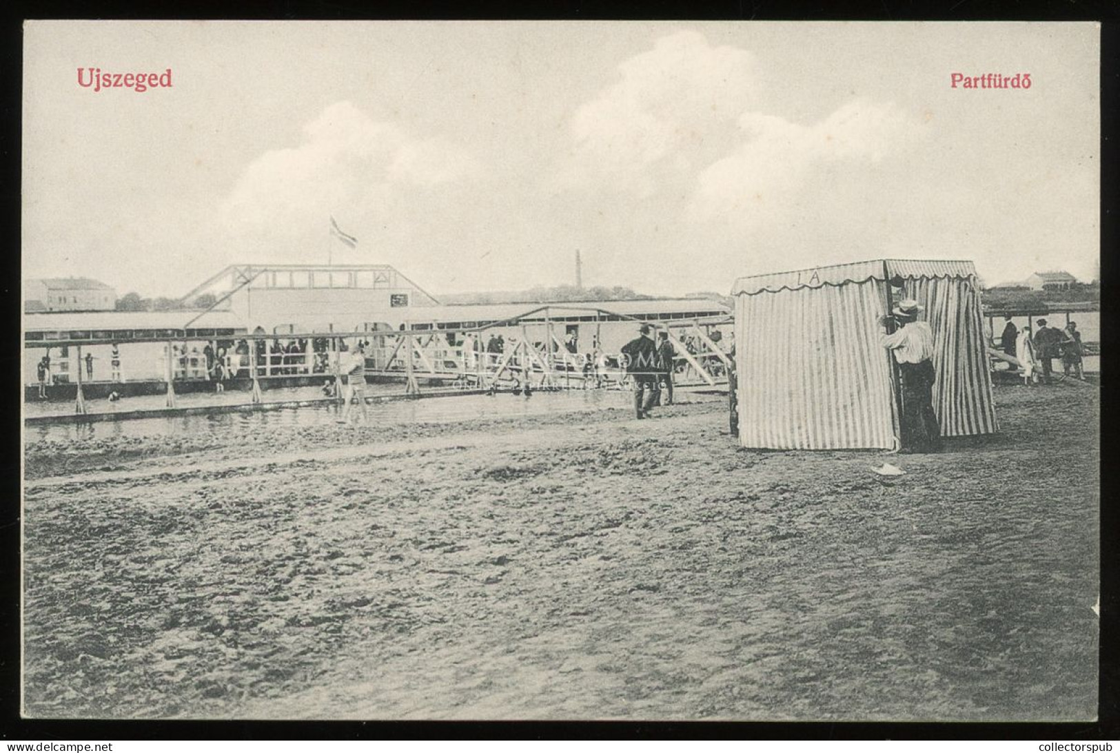 ÚJSZEGED 1910. Ca. Partfürdő, Régi Képeslap - Anciennes (Av. 1900)