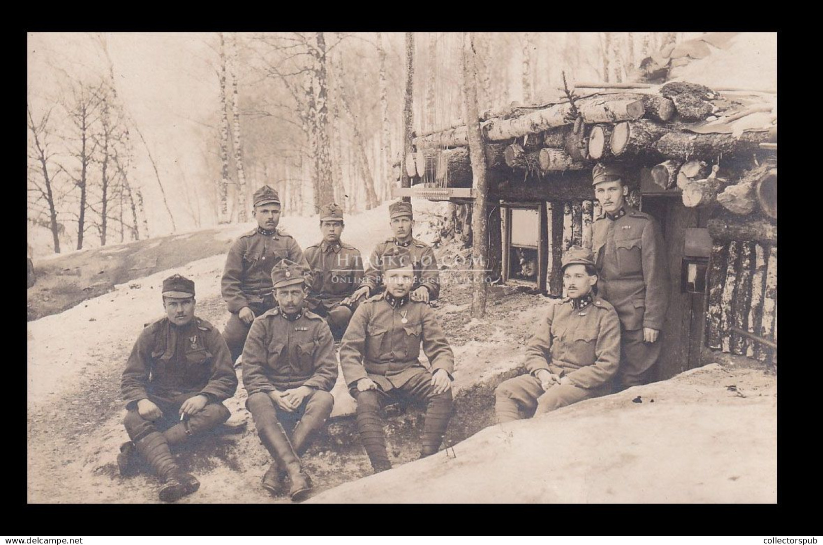 KATONÁK Orosz Harctér, Fotós Képeslap 1917 - War, Military
