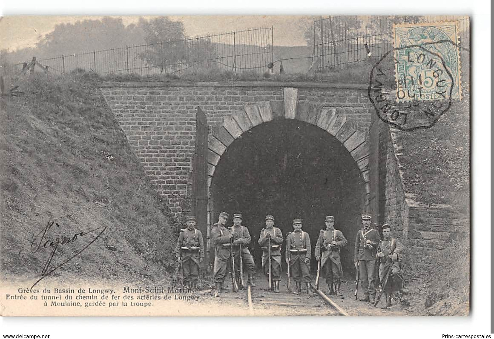 CPA 54 Les Grèves Du Bassin De Longwy - Mont St Martin Entrée Du Tunnel De Chemin De Fer Des Aciéries - Mont Saint Martin