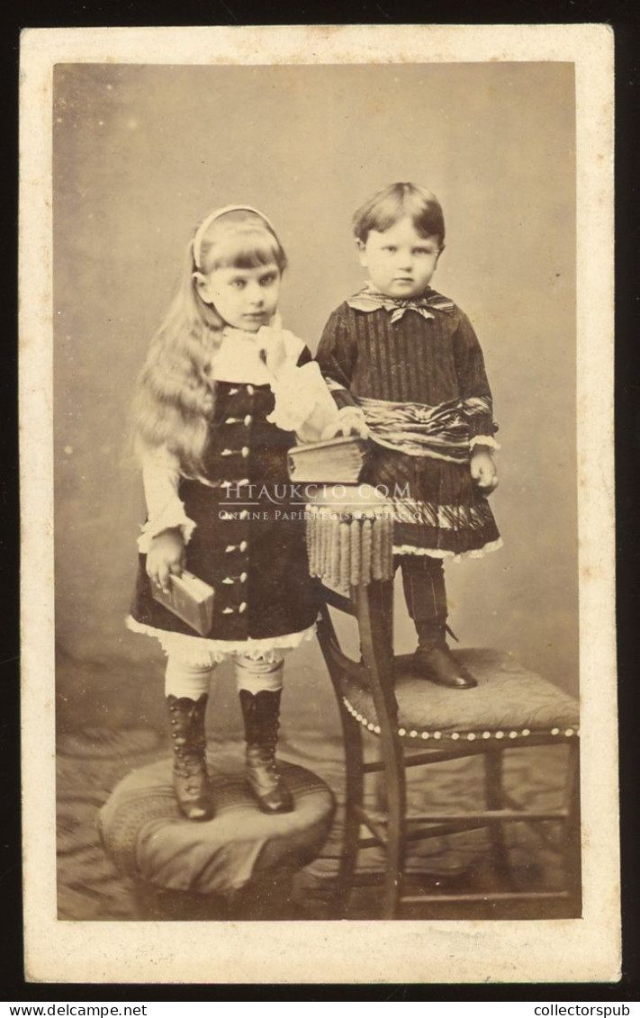 BRAILA 1865-70. Fourduli : Gyerekek, Visit Fotó - Antiche (ante 1900)