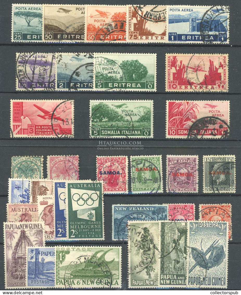 VEGYES VILÁG 1900-1960. Ca. Szép Teljesen Vegyes Tétel 34db Steklapon  ( Visnyovszki Hagyatékból) - Collections (sans Albums)