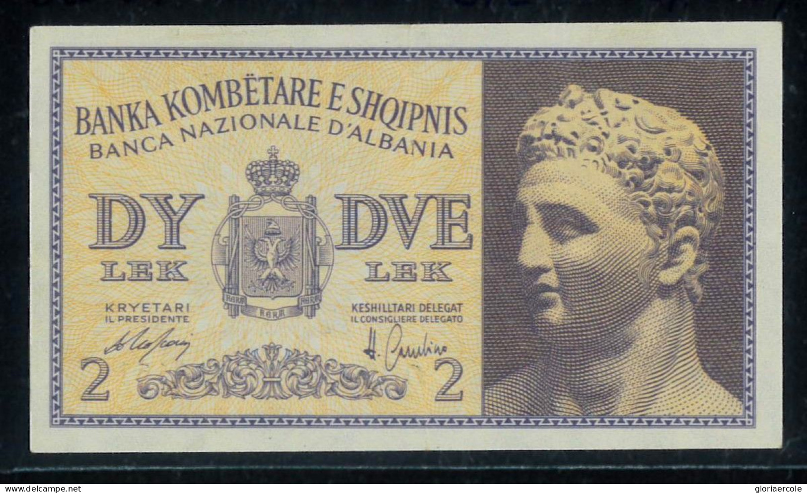 P2731 - ITALIAN OCUPATION OF ALBANIA, PAPER MONEY DUE LEK, ITALIAN CAT. OL 64 VF ++ - Sonstige – Europa