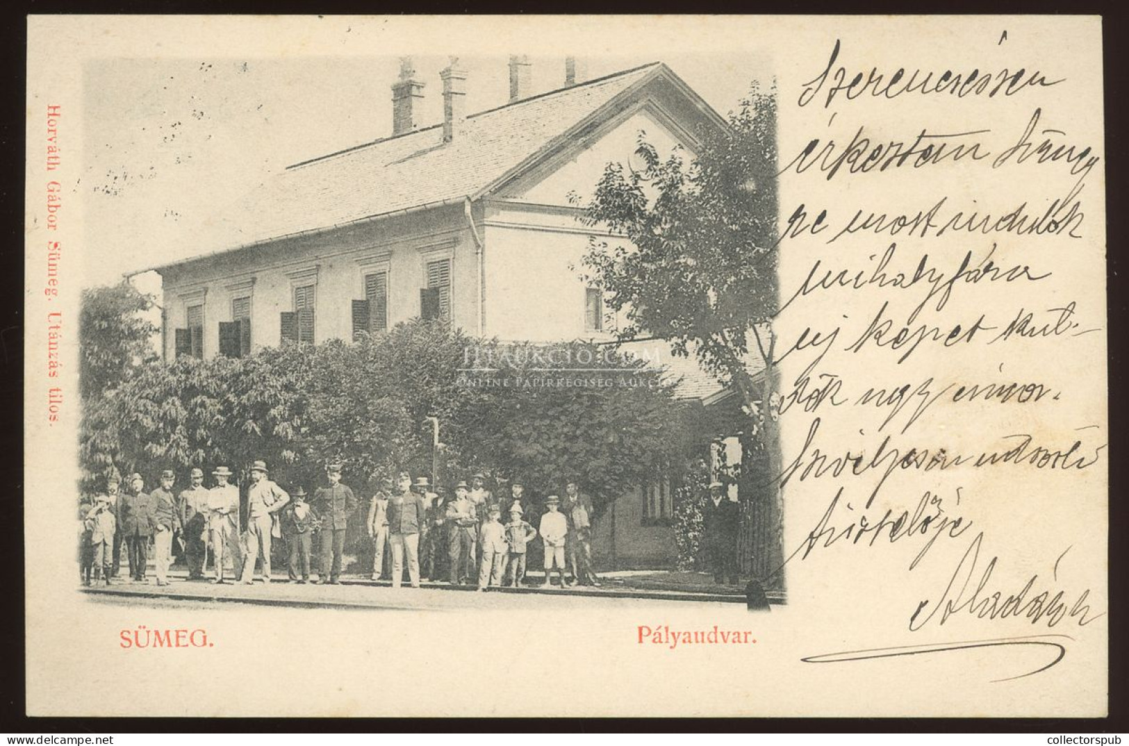 SÜMEG 1899. Pályaudvar, Régi Képeslap - Hongrie
