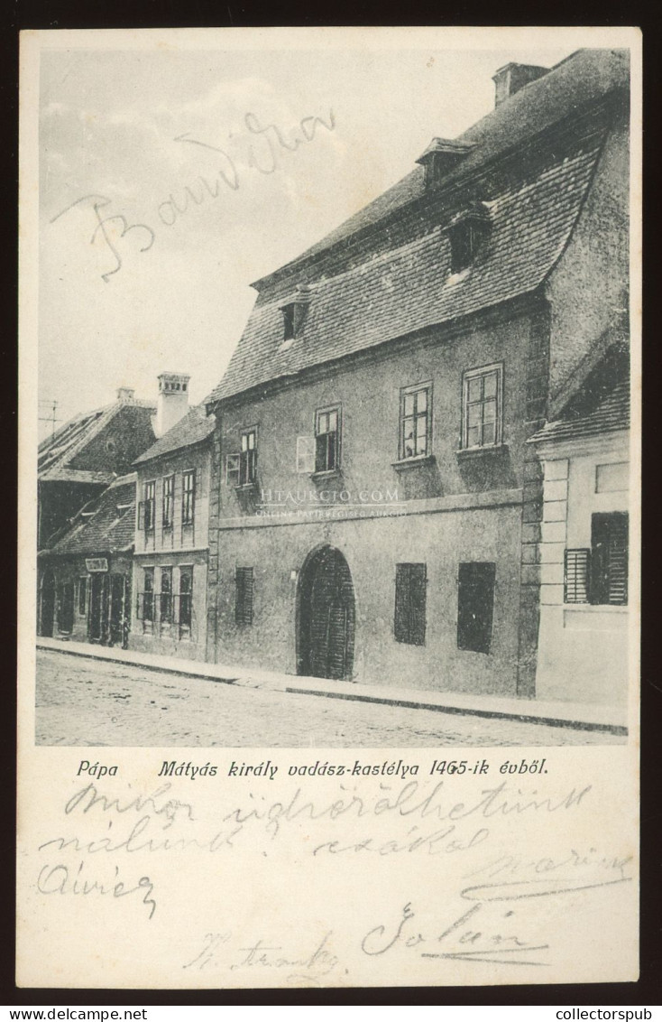 PÁPA 1906. Mátyás Király Vadászkastélya, Régi Képeslap - Hongrie