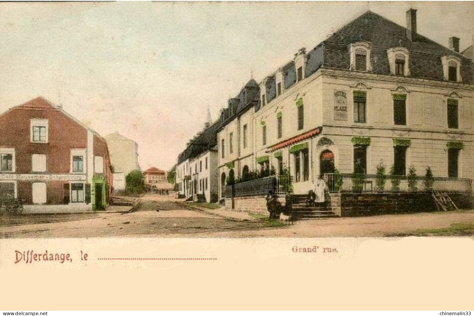 LUXEMBOURG DIFFERDANGE GRAND'RUE TRÈS BELLE  ANIMATION  9X14 REIMPRESSION DE CARTES ANCIENNES - Differdange